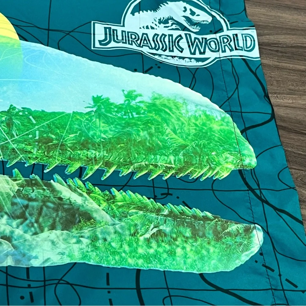 2015 Jurassic World Double Sided Dinosaur Pillowcase Velociraptor Triceratops